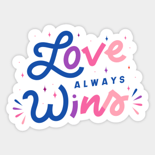 Love Always Wins Word Art Sticker